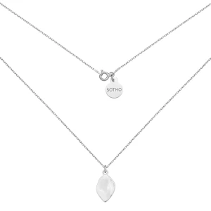 Srebrny naszyjnik z łezką : Długość - 50 cm SOTHO