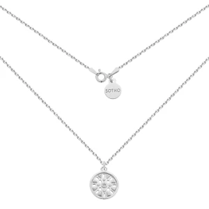 Srebrny naszyjnik z medalionem : Długość - 40 cm SOTHO