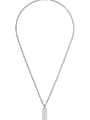 Srebrny naszyjnik z zawieszką z logo Interlocking G Gucci