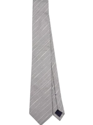 Srebrny Pasek Crepe Męski Krawat PS By Paul Smith