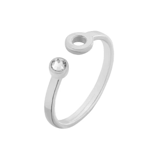 Srebrny pierścionek z karmą i kryształkiem Crystal SWAROVSKI® CRYSTAL SOTHO