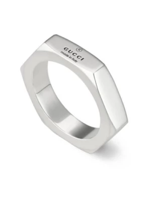 Srebrny pierścionek z logo Gucci Gucci