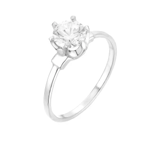 Srebrny pierścionek z małą cyrkonią : pierścionki - 11 SOTHO