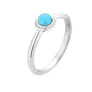 Srebrny pierścionek z turkusem : pierścionki - 10 SOTHO