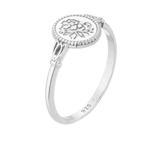 Srebrny pierścionek zdobiony różą : pierścionki - 16 SOTHO