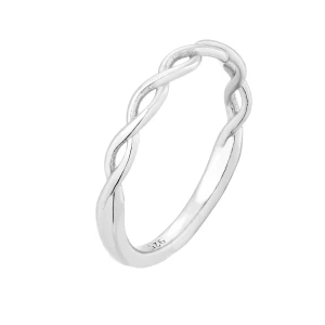 Srebrny pleciony pierścionek : pierścionki - 12 SOTHO