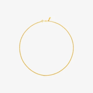 Średni Łańcuszek Ze Srebra Pokrytego 18-Karatowym Złotem, Z Kulkami, O Długości 50 Cm Tous Chain - Tous Rozmiar