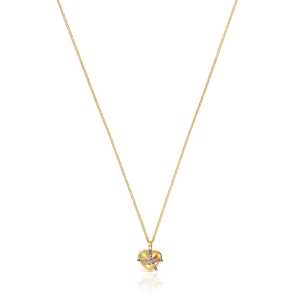 Średni Naszyjnik Z Sercem Ze Srebra Pokrytego 18-Karatowym Złotem, Z Rodolitem Lligat - Tous