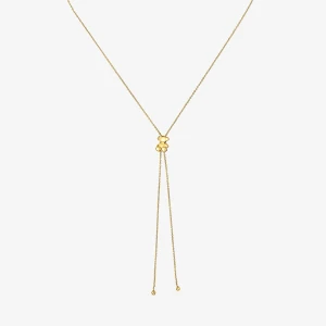 Średni Naszyjnik Ze Srebra Pokrytego 18-Karatowym Złotem Z Motywem Misia Bold Bear - Tous Rozmiar