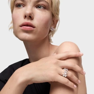 Średni Pierścionek Color Bear Ze Srebra Z Kryształem Górskim Z Motywem Misia - Tous