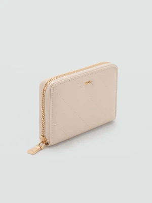 Średni pikowany portfel złamana biel - Kobieta - Rozmiar uniwersalny - MANGO