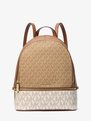 Średni plecak Rhea z charakterystycznym logo z blokami kolorystycznymi Michael Kors