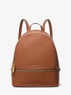 Średni plecak Rhea ze skóry groszkowej Michael Kors BRĄZOWY (Brązowy)