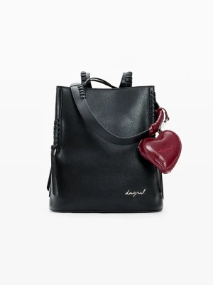 Średni plecak z zawieszką w kształcie serca Desigual