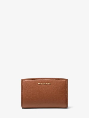 Średni portfel Bryant ze skóry groszkowej Michael Kors BRĄZOWY (Brązowy)