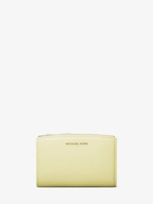 Średni portfel Bryant ze skóry groszkowej Michael Kors CYTRYNOWY (Żółty)