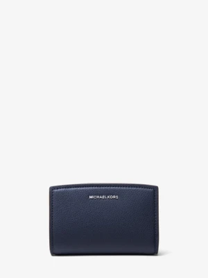 Średni portfel Bryant ze skóry groszkowej Michael Kors GRANATOWY (Niebieski)