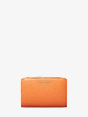 Średni portfel Bryant ze skóry groszkowej Michael Kors MIMOZA (Pomarańczowy)