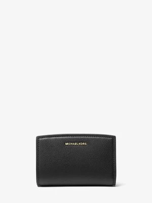 Średni portfel Bryant ze skóry groszkowej Michael Kors CZARNY (Czarny)