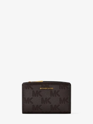 Średni portfel Bryant ze skóry z wytłoczonym logo Michael Kors CZEKOLADOWY (Brązowy)
