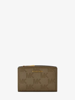 Średni portfel Bryant ze skóry z wytłoczonym logo Michael Kors LODEN (Zielony)