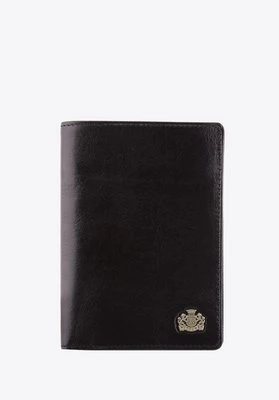 Średni portfel męski mieszczący dowód rejestracyjny czarny Wittchen