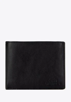 Średni portfel męski ze skóry naturalnej czarny Wittchen