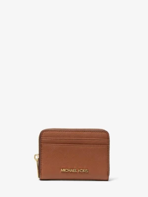 Średni portfel podróżny Jet Set ze skóry saffiano Michael Kors BRĄZOWY (Brązowy)