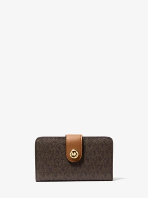 Średni portfel z charakterystycznym logo i ozdobą MK Pop Michael Kors