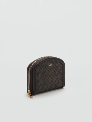 Średni portfel z fakturą czekoladowy - Kobieta - Rozmiar uniwersalny - MANGO