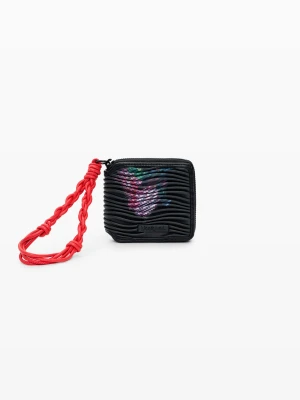 Średni portfel o fakturze w kwiaty Desigual