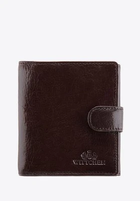Średni portfel ze skóry naturalnej męski czarny Wittchen