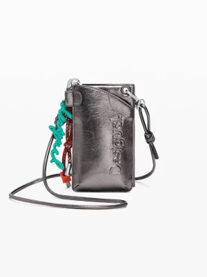 Średni uchwyt na telefon z metalizowanym logo 3D Desigual