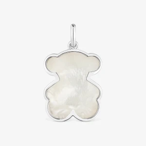 Średni Wisiorek Ze Srebra Z Motywem Misia Z Masy Perłowej Tous Icon Color - Tous Rozmiar