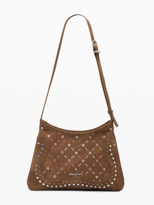 Średnia ażurowa torba z efektem skóry Desigual