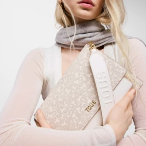 Średnia Beżowa Torebka Przez Ramię Kaos Mini Lines Audree - Tous