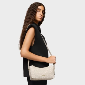 Średnia Beżowa Torebka Przez Ramię Kaos Mini Lines - Tous