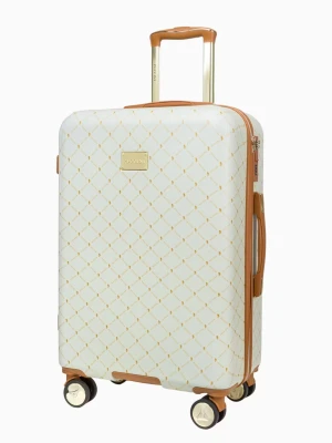 Średnia beżowa walizka monogram Puccini