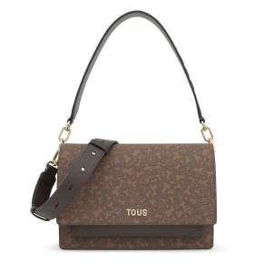Średnia Brązowa Torebka Przez Ramię Tous Audree Kaos Mini Lines - Tous