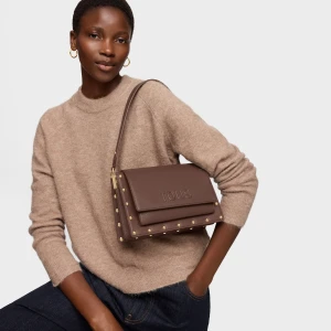 Średnia Brązowa Torebka Przez Ramię Tous Audree Studs - Tous