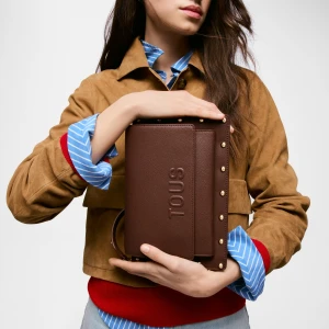 Średnia Brązowa Torebka Przez Ramię Tous Audree Studs - Tous