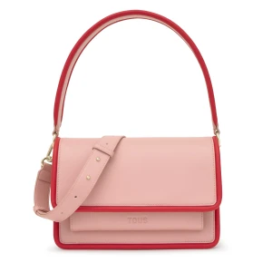 Średnia Ciemnoróżowa Torebka Przez Ramię Tous Audree Pipings - Tous