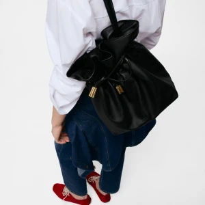 Średnia Czarna Torba Worek Skórzana Tous Heritage - Tous