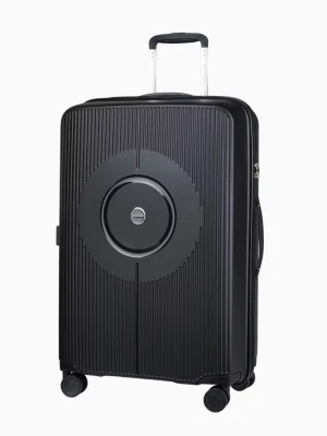 Średnia czarna walizka z polipropylenu z zamkiem szyfrowym TSA Puccini