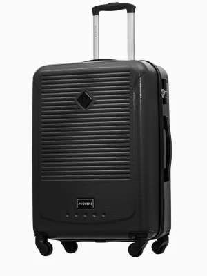 Średnia czarna walizka z zamkiem szyfrowym Puccini
