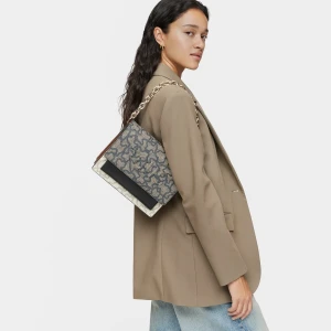 Średnia Czarno-Beżowa Torebka Przez Ramię Audree Chain Kaos Icon - Tous