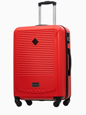 Średnia czerwona walizka z zamkiem szyfrowym Puccini