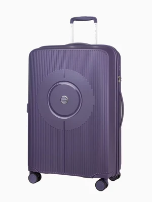 Średnia fioletowa walizka z polipropylenu z zamkiem szyfrowym TSA Puccini
