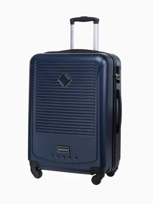 Średnia granatowa walizka z zamkiem szyfrowym Puccini