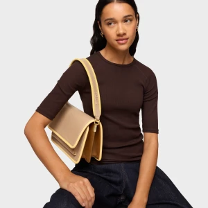 Średnia Piaskowa Torebka Przez Ramię Tous Audree Pipings - Tous